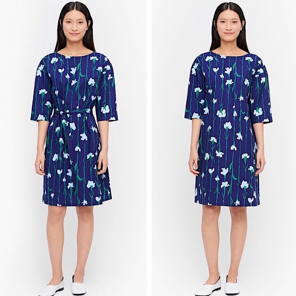 Marimekko Tarika Viivakukka Line Flower Dress NWT Size 34 / US XS - Picture 2 of 16